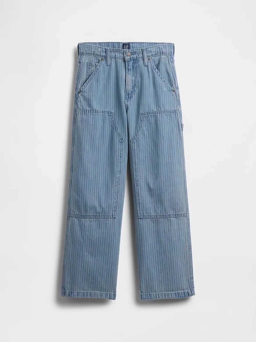 Like new Kids GAP Relaxed Light Blue Pinstripe Jeans
